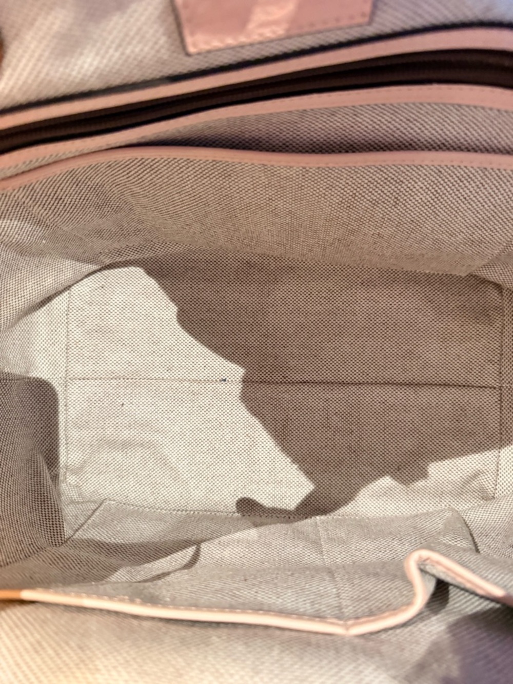 Dooney & Bourke Light Pink City Barlow Leather Tote with Tan Handles - Picture 7 of 8